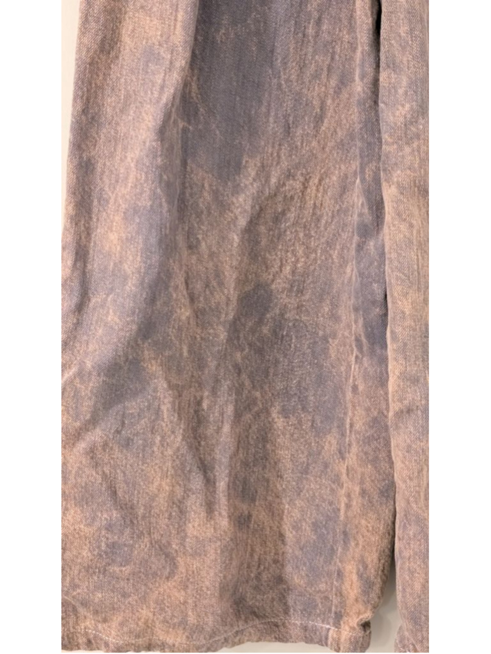 Women's ZARA Blue/Gray & Brown Acid Wash Wide Leg Pants XS - Picture 2 of 8